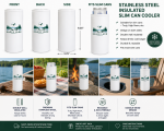 Eagle Lake Stainless Steel Insulated Can Cooler - Slim - Image 2